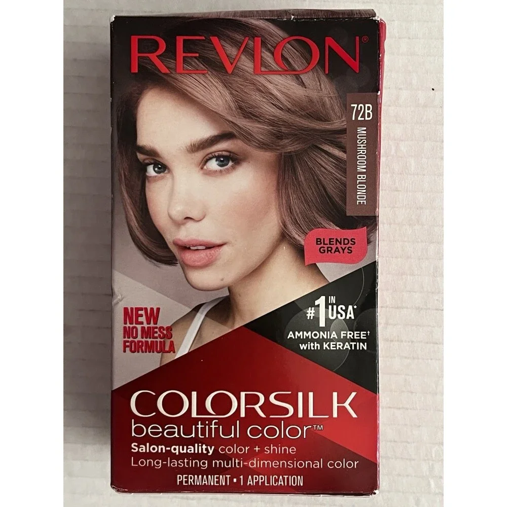 Revlon ColorSilk Beautiful Permanent Hair Color (72B Mushroom Blonde) New In Box